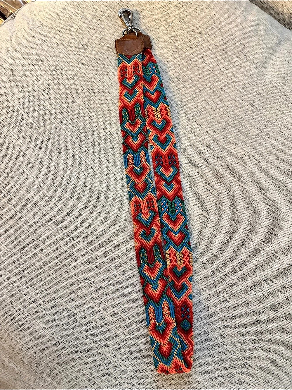 Maria Victoria Woven Geometric Bag Strap